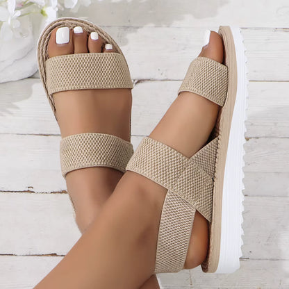Women's Wedge Sandals - Everyday Comfort with Thick Soles